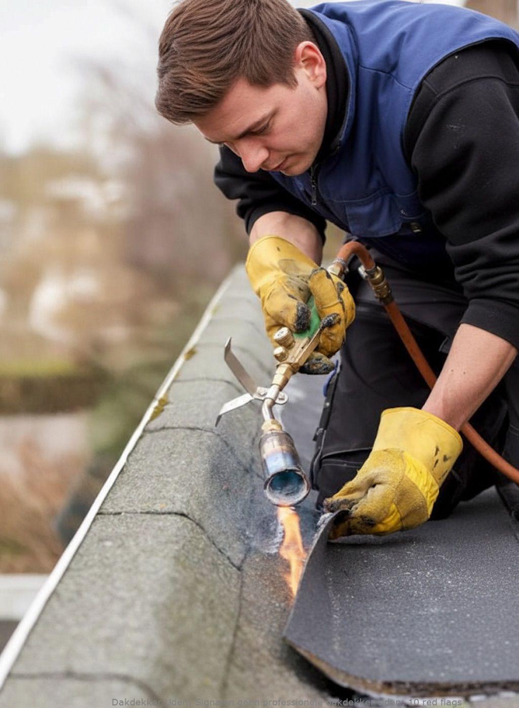 Signalen Geen Professionele Dakdekker Uden